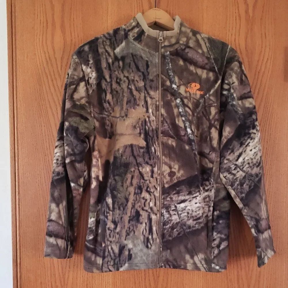 Like New Mossy Oak Fleece Camo Full-Zip Jacket Coat Sz XL (14-16)